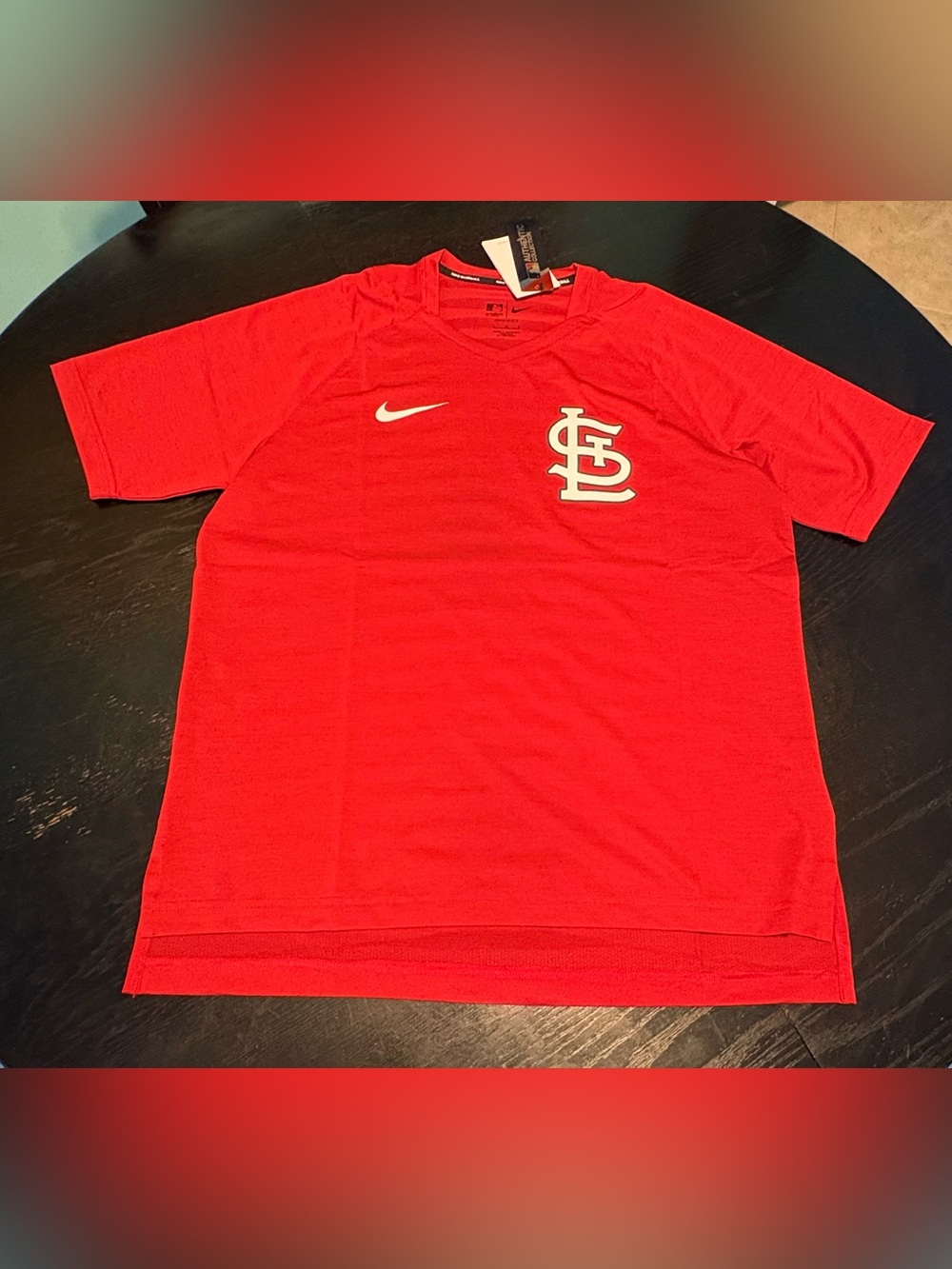 NWT St. Louis Cardinals Men’s Authentic On Field Short Sleeve Pullover Jacket L